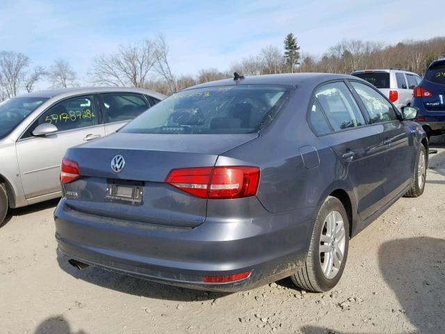 3VW2K7AJ5FM220529 - 2015 VOLKSWAGEN JETTA BASE GRAY photo 4