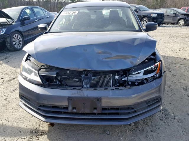 3VW2K7AJ5FM220529 - 2015 VOLKSWAGEN JETTA BASE GRAY photo 9