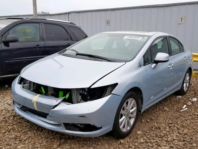 19XFB2F99CE040661 - 2012 HONDA CIVIC EXL BLUE photo 2