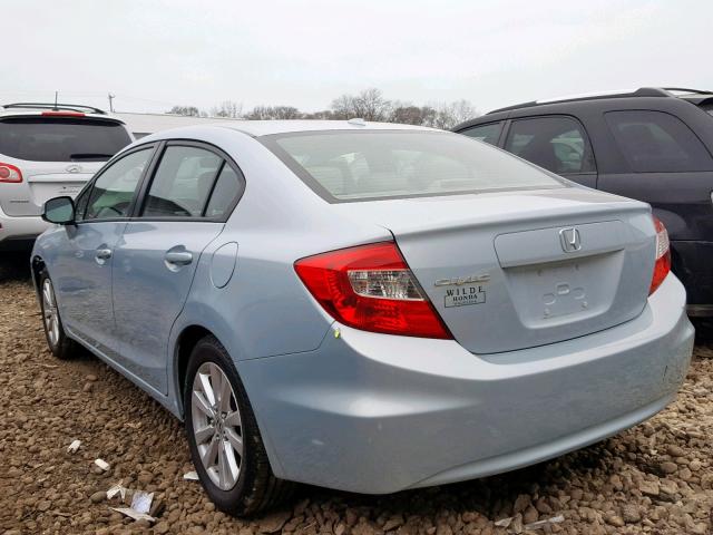 19XFB2F99CE040661 - 2012 HONDA CIVIC EXL BLUE photo 3