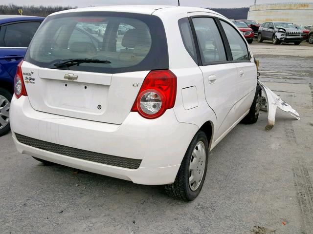 KL1TD6DE6AB116729 - 2010 CHEVROLET AVEO LS WHITE photo 4