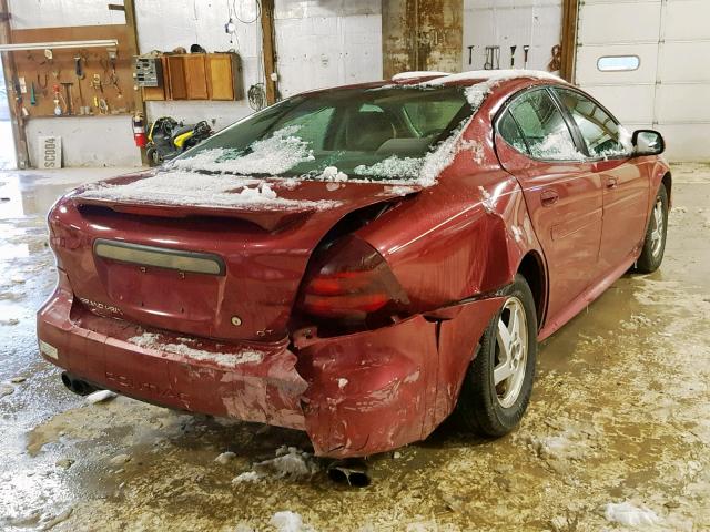2G2WP522841348838 - 2004 PONTIAC GRAND PRIX MAROON photo 4