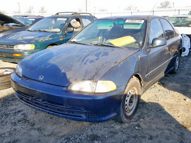 JHMEG8645PS043109 - 1993 HONDA CIVIC DX BLUE photo 2