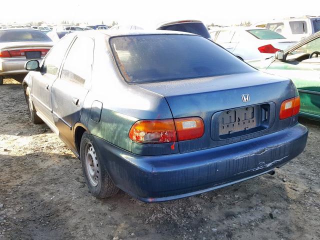 JHMEG8645PS043109 - 1993 HONDA CIVIC DX BLUE photo 3