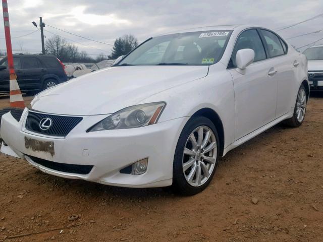 JTHCK262475008674 - 2007 LEXUS IS 250 WHITE photo 2