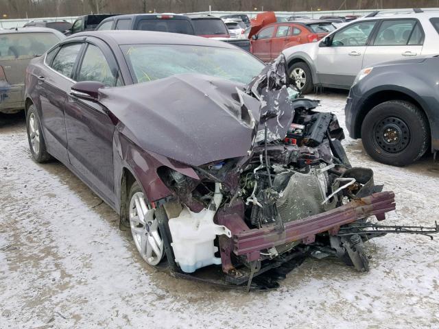 3FA6P0H73DR146279 - 2013 FORD FUSION SE BURGUNDY photo 1