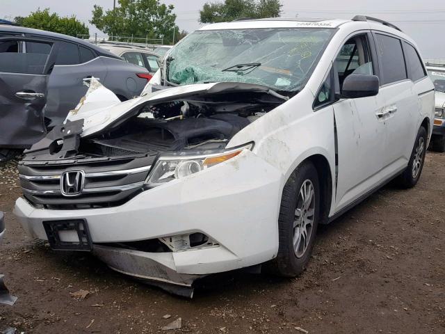 5FNRL5H66DB072316 - 2013 HONDA ODYSSEY EX WHITE photo 2