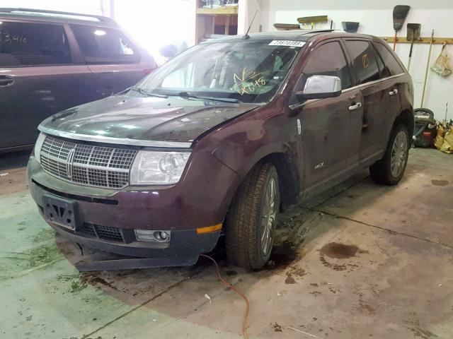 2LMDU88CX9BJ04848 - 2009 LINCOLN MKX MAROON photo 2