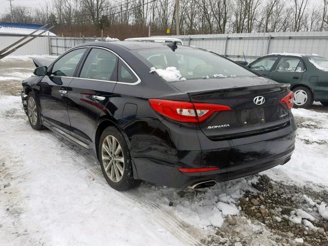 5NPE34AF0HH459177 - 2017 HYUNDAI SONATA SPO BLACK photo 3