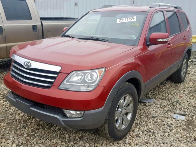 KNDJJ741395039243 - 2009 KIA BORREGO LX RED photo 2