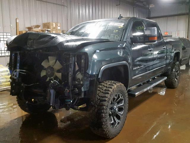 1GT42YEG4HF133059 - 2017 GMC SIERRA K35 GREEN photo 2