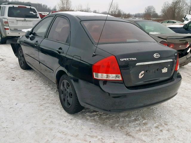 KNAFE121975401077 - 2007 KIA SPECTRA EX BLACK photo 3