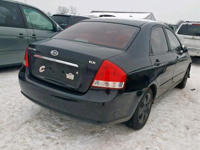 KNAFE121975401077 - 2007 KIA SPECTRA EX BLACK photo 4