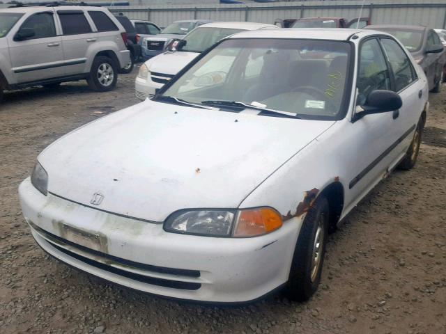 1HGEG8545NL067292 - 1992 HONDA CIVIC DX WHITE photo 2