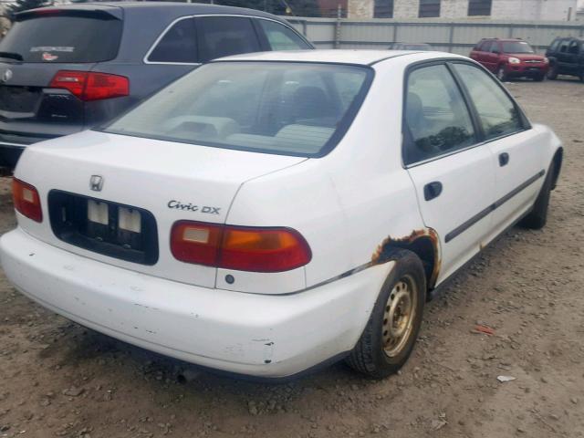 1HGEG8545NL067292 - 1992 HONDA CIVIC DX WHITE photo 4