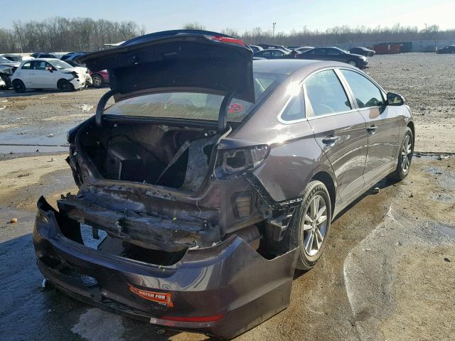 5NPE24AF4FH105405 - 2015 HYUNDAI SONATA SE GRAY photo 4