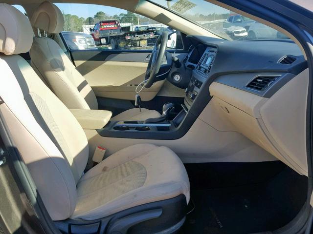 5NPE24AF4FH105405 - 2015 HYUNDAI SONATA SE GRAY photo 5