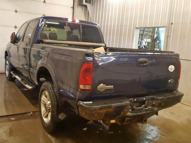 1FTWW31P65EB39730 - 2005 FORD F350 SRW S BLUE photo 3