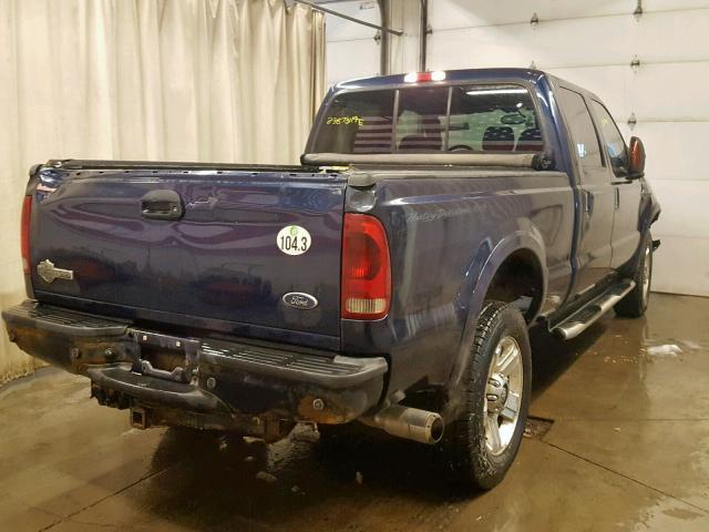 1FTWW31P65EB39730 - 2005 FORD F350 SRW S BLUE photo 4