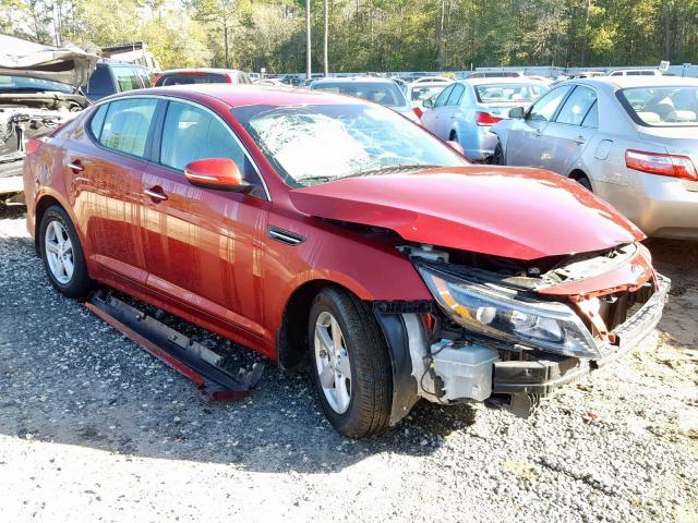5XXGM4A70EG314954 - 2014 KIA OPTIMA LX RED photo 1