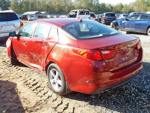 5XXGM4A70EG314954 - 2014 KIA OPTIMA LX RED photo 3