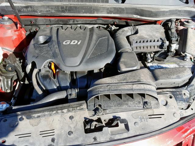 5XXGM4A70EG314954 - 2014 KIA OPTIMA LX RED photo 7