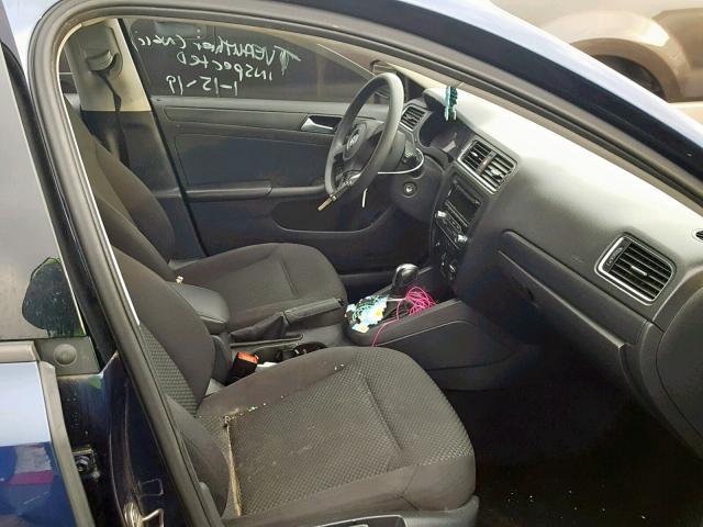 3VW2K7AJ7EM310277 - 2014 VOLKSWAGEN JETTA BASE Կապույտ լուսանկար 5