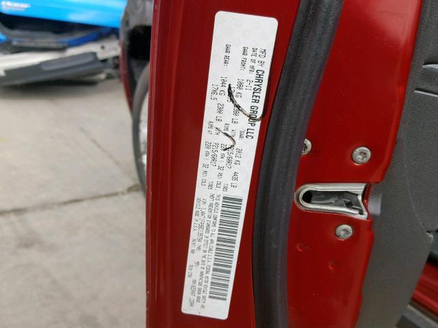 1J4NT1FA9BD139794 - 2011 JEEP COMPASS SP მუქწითელი ფოტო 10