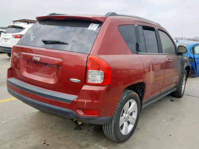1J4NT1FA9BD139794 - 2011 JEEP COMPASS SP მუქწითელი ფოტო 4