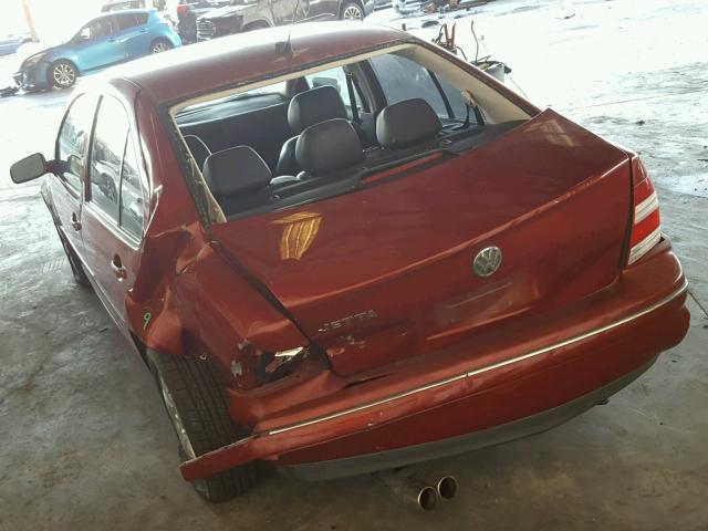 3VWSA69M24M028784 - 2004 VOLKSWAGEN JETTA GLS RED photo 3