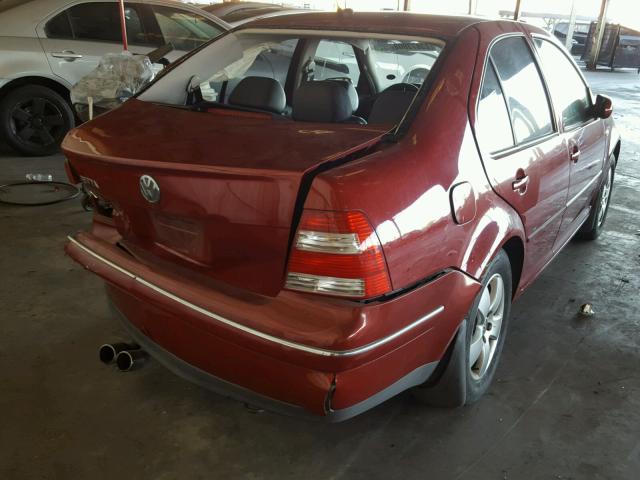 3VWSA69M24M028784 - 2004 VOLKSWAGEN JETTA GLS RED photo 4