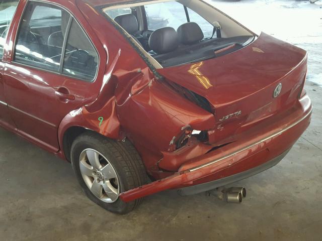 3VWSA69M24M028784 - 2004 VOLKSWAGEN JETTA GLS RED photo 9