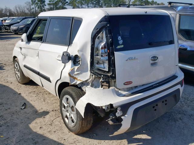 KNDJT2A52C7396784 - 2012 KIA SOUL Ақ фото 3