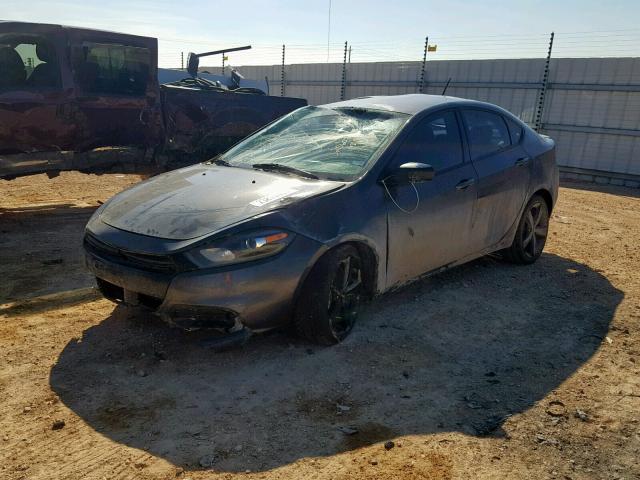 1C3CDFBB6FD242672 - 2015 DODGE DART SXT GRAY photo 2