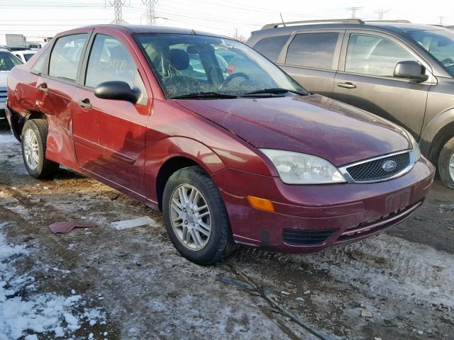 1FAHP34N47W107703 - 2007 FORD FOCUS ZX4 BURGUNDY photo 1