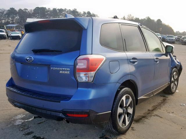 JF2SJAGCXHH440883 - 2017 SUBARU FORESTER 2 BLUE photo 4