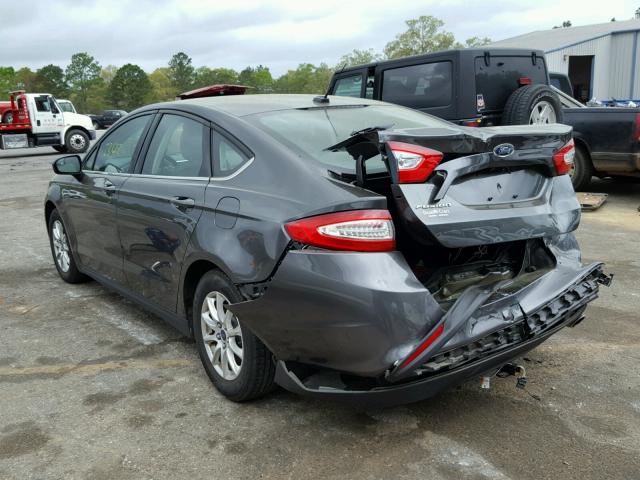 3FA6P0G79GR298329 - 2016 FORD FUSION S GRAY photo 3