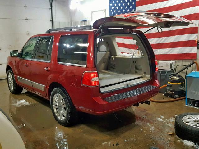 5LMJJ2J54DEL05638 - 2013 LINCOLN NAVIGATOR RED photo 3