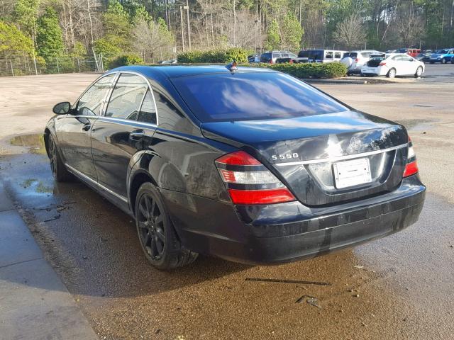 WDDNG71X98A233618 - 2008 MERCEDES-BENZ S 550 BLACK photo 3