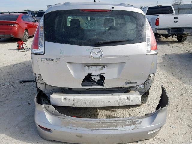 JM1CR29L580323421 - 2008 MAZDA 5 SILVER photo 9