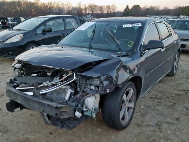 1G1ZC5E01CF343172 - 2012 CHEVROLET MALIBU 1LT BLACK photo 2
