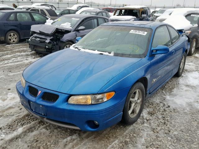 1G2WP1212WF305978 - 1998 PONTIAC GRAND PRIX BLUE photo 2