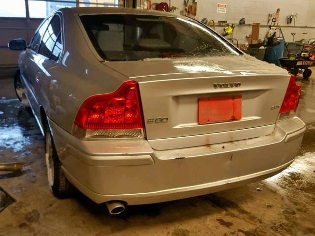 YV1RS592972601712 - 2007 VOLVO S60 2.5T SILVER photo 3