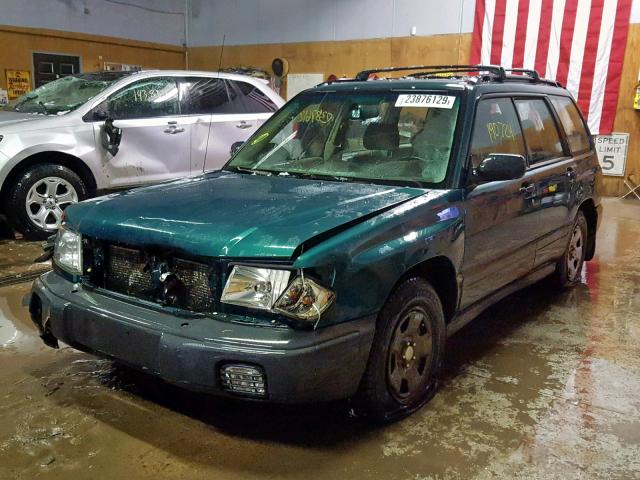 JF1SF6352YH717665 - 2000 SUBARU FORESTER L GREEN photo 2