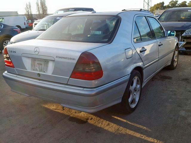 WDBHA24G7YA833253 - 2000 MERCEDES-BENZ C 230 SILVER photo 4