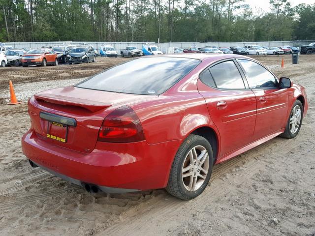 2G2WR554071179314 - 2007 PONTIAC GRAND PRIX RED photo 4