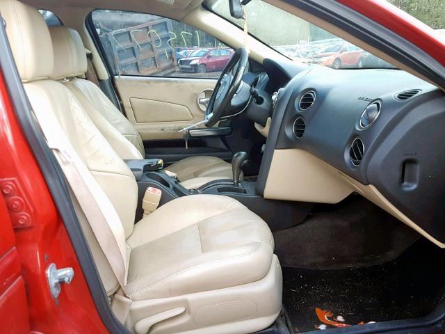 2G2WR554071179314 - 2007 PONTIAC GRAND PRIX RED photo 5
