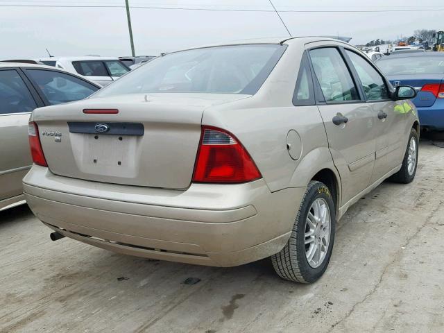 1FAFP34N67W232046 - 2007 FORD FOCUS ZX4 TAN photo 4