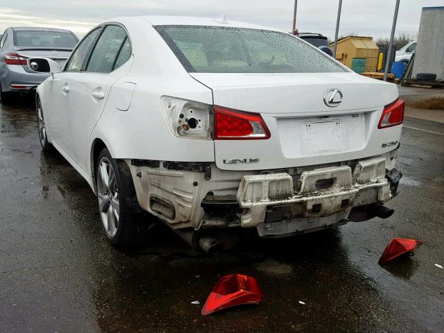 JTHBK262195091639 - 2009 LEXUS IS 250 WHITE photo 3