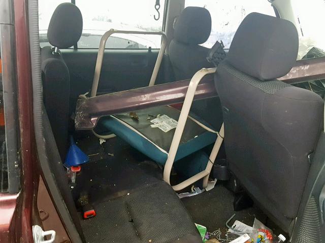 JTLKT324664039943 - 2006 TOYOTA SCION XB Бордовый фото 6